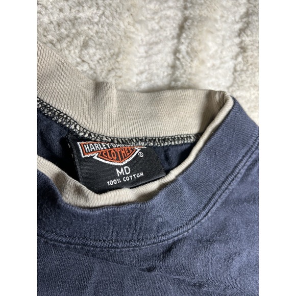 Vintage 1994 Harley Davidson Tshirt Milwaukee, Wisconsin Lined Sleeves - Picture 5 of 15